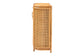 bali & pari McKenna Natural Rattan Storage Cabinet - Handwoven Wicker Accent Cabinet, Boho Coastal Style for Living Room or Entryway, 1-Drawer
