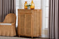 bali & pari McKenna Natural Rattan Storage Cabinet - Handwoven Wicker Accent Cabinet, Boho Coastal Style for Living Room or Entryway, 1-Drawer