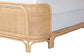 Bali & Pari Fiore Queen Natural Rattan Bed Frame – Handwoven Curved Corner Headboard & Footboard, Boho Coastal Style FredCo