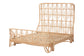 Bali & Pari Hadley Queen Natural Rattan Bed Frame – Handwoven Openwork Headboard & Footboard, Tropical Boho Bedroom Style FredCo
