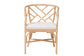 bali & pari Padma Natural Rattan Dining Chair - Handwoven Barrel Accent Chair with Bamboo-Style Frame and Lattice Detail for Boho, Coastal, or Tropical Dining or Lounge Area
