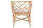 bali & pari Padma Natural Rattan Dining Chair - Handwoven Barrel Accent Chair with Bamboo-Style Frame and Lattice Detail for Boho, Coastal, or Tropical Dining or Lounge Area