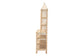bali & pari Adonis Natural Rattan Display Shelf - Freestanding 6-Tier bookcase with Pagoda Top, Coastal Boho Storage Organizer