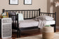 Baxton Studio Marisela Twin-to-King Expandable Daybed – Wood Spindle Bed Frame with Bamboo-Inspired Posts FredCo