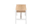 Bali & Pari Prita White Woven Paper Loom Bench with Mahogany Frame – Handcrafted Dining or Entryway Accent Seating