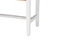 Bali & Pari Prita White Woven Paper Loom Bench with Mahogany Frame – Handcrafted Dining or Entryway Accent Seating