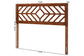 Baxton Studio Olsen Wood Headboard with Geometric Cutout Design - Modern Decorative Panel for Bed Frame, Contemporary Bedroom Accent with Adjustable Height, Queen
