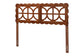 Baxton Studio Nansen Wood Headboard with Scalloped Frame - Geometric Cutout Decorative Panel for Bed Frame, Modern Coastal Bedroom Accent with Adjustable Height, Full, Walnut