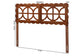 Baxton Studio Nansen Wood Headboard with Scalloped Frame - Geometric Cutout Decorative Panel for Bed Frame, Modern Coastal Bedroom Accent with Adjustable Height, Full, Walnut
