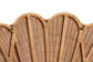 bali & pari Callias Natural Rattan Scalloped Headboard with Sunburst Weave – Coastal Boho Wicker Bed Backdrop for Bedroom Decor, Queen