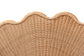 bali & pari Callias Natural Rattan Scalloped Headboard with Sunburst Weave – Coastal Boho Wicker Bed Backdrop for Bedroom Decor, Queen