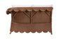 bali & pari Detta Natural Rattan 4-Piece Sectional Set - Handwoven Wicker Corner Lounge Seating with Scalloped Skirt Base and Rolled Arms, Boho Coastal Style for Sunroom or Living Room