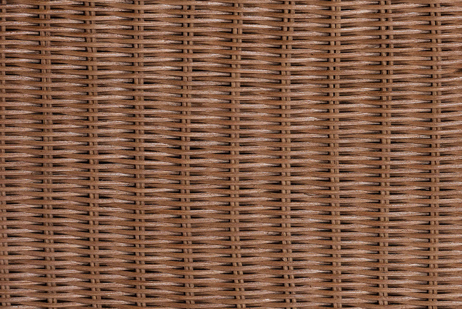 bali & pari Detta Natural Rattan 4-Piece Sectional Set - Handwoven Wicker Corner Lounge Seating with Scalloped Skirt Base and Rolled Arms, Boho Coastal Style for Sunroom or Living Room