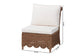 bali & pari Detta Natural Rattan Accent Chair - Handwoven Wicker Lounge Chair with Rolled Back and Scalloped Skirt Base, Boho Coastal Style for Sunroom or Sitting Area