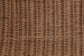 bali & pari Detta Natural Rattan Footstool with Cushion - Handwoven Wicker Ottoman with Scalloped Skirt Base for Coastal Lounge or Sunroom Seating
