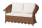 bali & pari Detta Natural Rattan 3-Piece Living Room Set - Handwoven Wicker Lounge Seating with Scalloped Skirt Base and Rolled Arms, Boho Coastal Style for Sunroom or Living Room