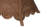 bali & pari Detta Natural Rattan Sofa with Cushion - Handwoven Wicker Settee with Rolled Arms and Scalloped Skirt Base, Boho Coastal Style for Sunroom or Lounge