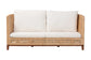 bali & pari Edda Natural Rattan Sofa with Upholstered Cushions - Coastal Style 3-Seater Couch for Living Room or Sunroom