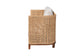 bali & pari Edda Natural Rattan Sofa with Upholstered Cushions - Coastal Style 3-Seater Couch for Living Room or Sunroom