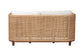 bali & pari Edda Natural Rattan Sofa with Upholstered Cushions - Coastal Style 3-Seater Couch for Living Room or Sunroom