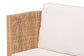 bali & pari Edda Natural Rattan Sofa with Upholstered Cushions - Coastal Style 3-Seater Couch for Living Room or Sunroom