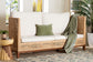 bali & pari Edda Natural Rattan Sofa with Upholstered Cushions - Coastal Style 3-Seater Couch for Living Room or Sunroom