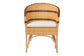 bali & pari Elma Rattan Dining Chair with Cushion - Barrel-Back Accent Chair with Synthetic Woven and Natural Rattan Frame, Boho Coastal Style Seating for Dining or Living Room