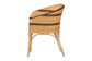 bali & pari Elma Rattan Dining Chair with Cushion - Barrel-Back Accent Chair with Synthetic Woven and Natural Rattan Frame, Boho Coastal Style Seating for Dining or Living Room