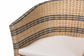 bali & pari Elda Natural Rattan Accent Chair - Wicker Barrel-Back Chair with Two-Tone Woven Stripes and Cushion, Coastal Boho Style Seating for Living Room or Sunroom