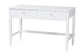 Baxton Studio Roni Writing Desk with Drawers - Modern Cottage Style Desk with Scalloped Detailing for Home Office or Vanity, White