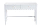 Baxton Studio Roni Writing Desk with Drawers - Modern Cottage Style Desk with Scalloped Detailing for Home Office or Vanity, White