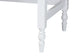 Baxton Studio Roni Writing Desk with Drawers - Modern Cottage Style Desk with Scalloped Detailing for Home Office or Vanity, White