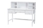 Baxton Studio Archwood Writing Desk with Hutch - 3-Drawer Wood Desk with Bobbin Design for Home Office or Bedroom Workspace, White