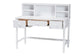Baxton Studio Archwood Writing Desk with Hutch - 3-Drawer Wood Desk with Bobbin Design for Home Office or Bedroom Workspace, White