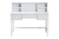 Baxton Studio Archwood Writing Desk with Hutch - 3-Drawer Wood Desk with Bobbin Design for Home Office or Bedroom Workspace, White