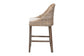 bali & pari Lara Kubu Rattan Counter Stool with Cushion - Handwoven Wicker Accent Stool with Wingback Design for Kitchen Island