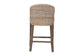 bali & pari Lara Kubu Rattan Counter Stool with Cushion - Handwoven Wicker Accent Stool with Wingback Design for Kitchen Island