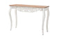 Baxton Studio Riquin Distressed Wood Console Table - Carved Wood Accent Table with Floral Motif and Two-Tone Finishing