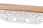 Baxton Studio Riquin Distressed Wood Console Table - Carved Wood Accent Table with Floral Motif and Two-Tone Finishing