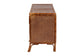 bali & pari Basile Marbled Tortoise Natural Rattan Dresser - 6-Drawer Horizontal Storage Cabinet with Geometric Overlay for Bedroom