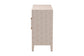 Baxton Studio Nira Faux Shagreen Storage Cabinet - Contemporary 2-Door Accent Sideboard with Sleek Metal Handles, for Entryway or Living Room