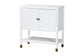 bali & pari Aiden Fluted Sideboard - 2-Door Accent Storage Cabinet with Open Shelf and Raised Legs, Compact Entryway or Dining Room Cabinet