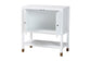 bali & pari Aiden Fluted Sideboard - 2-Door Accent Storage Cabinet with Open Shelf and Raised Legs, Compact Entryway or Dining Room Cabinet
