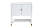 bali & pari Aiden Fluted Sideboard - 2-Door Accent Storage Cabinet with Open Shelf and Raised Legs, Compact Entryway or Dining Room Cabinet