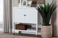 bali & pari Aiden Fluted Sideboard - 2-Door Accent Storage Cabinet with Open Shelf and Raised Legs, Compact Entryway or Dining Room Cabinet