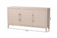 Baxton Studio Nira Faux Shagreen Sideboard - Contemporary 3-Door Buffet Storage Cabinet with Sleek Handles for Dining Room or Living Room