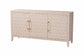 Baxton Studio Nira Faux Shagreen Sideboard - Contemporary 3-Door Buffet Storage Cabinet with Sleek Handles for Dining Room or Living Room