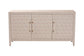 Baxton Studio Nira Faux Shagreen Sideboard - Contemporary 3-Door Buffet Storage Cabinet with Sleek Handles for Dining Room or Living Room