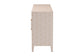 Baxton Studio Nira Faux Shagreen Sideboard - Contemporary 3-Door Buffet Storage Cabinet with Sleek Handles for Dining Room or Living Room