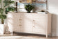 Baxton Studio Nira Faux Shagreen Sideboard - Contemporary 3-Door Buffet Storage Cabinet with Sleek Handles for Dining Room or Living Room